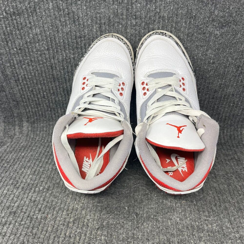 Nike Air Jordan 3 Retro Fire Red White Black Women’s 8 (6.5Y) DM0967-160 - Picture 7 of 8